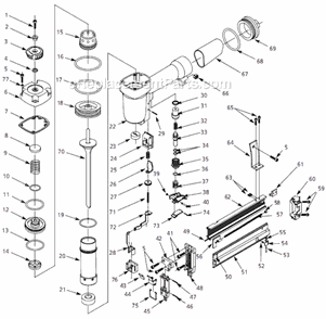 Page A Diagram and Parts List for NB003008 2006.09 Campbell Hausfeld Nailer
